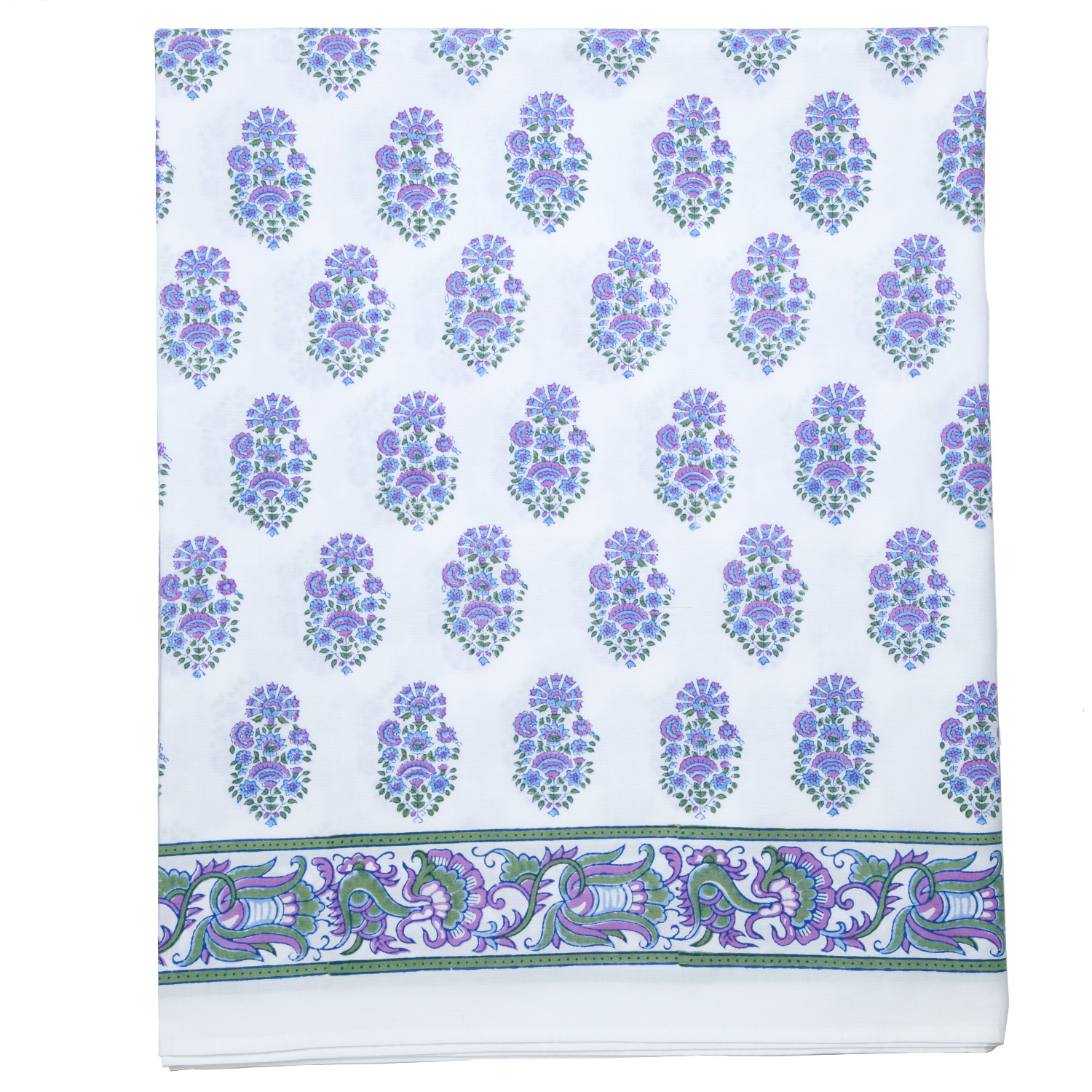 Riya Flat and Fitted Sheets - Lavender/Blue